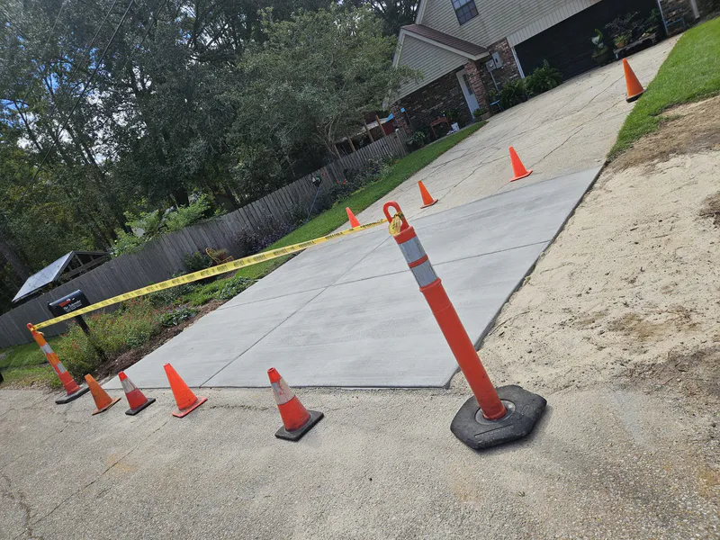 Driveway replacement by Venture Concrete in Slidell